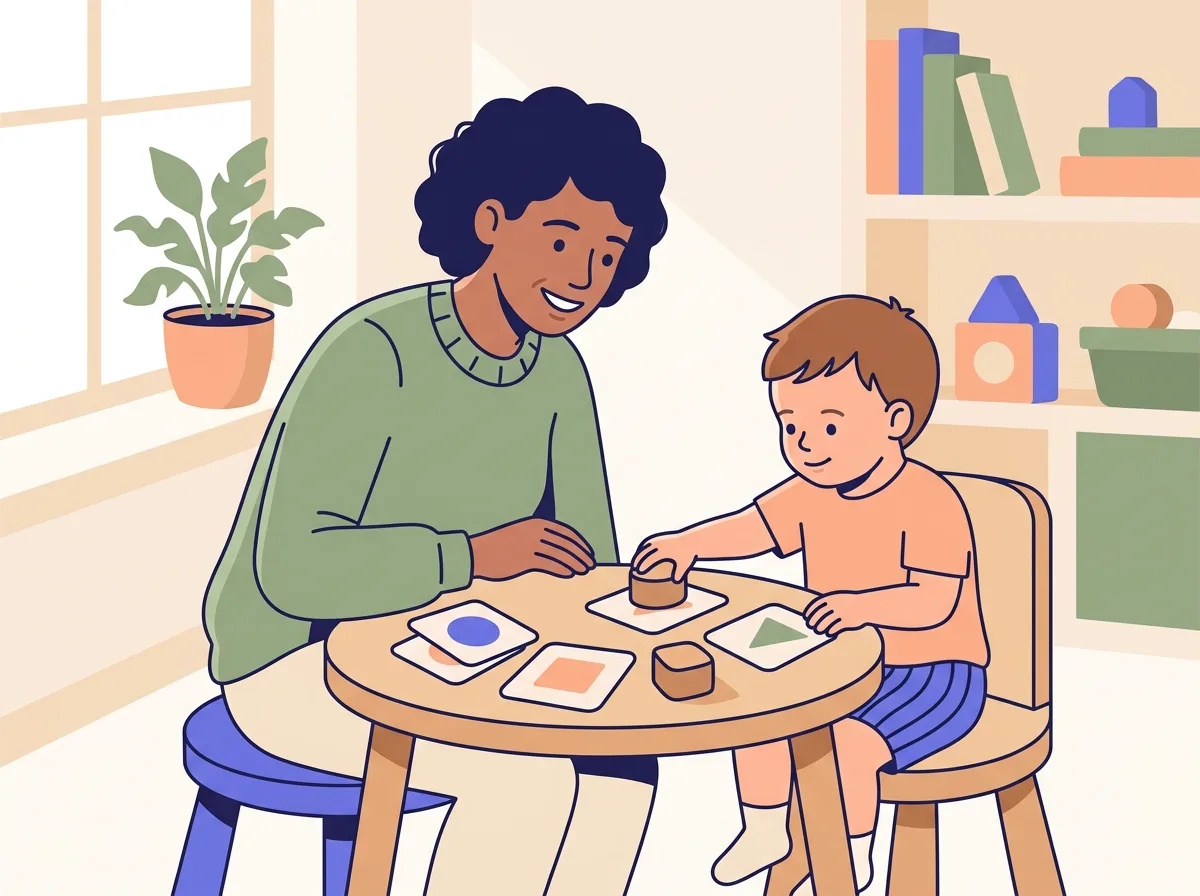 AI assistant reviewing a session with a child